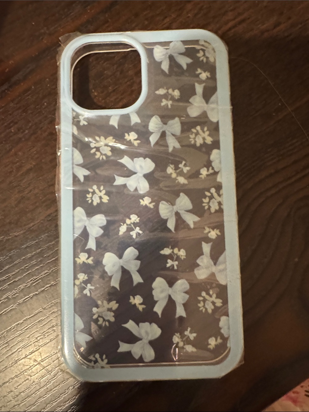 LoveShackFancy White Bow Clear Phone Case